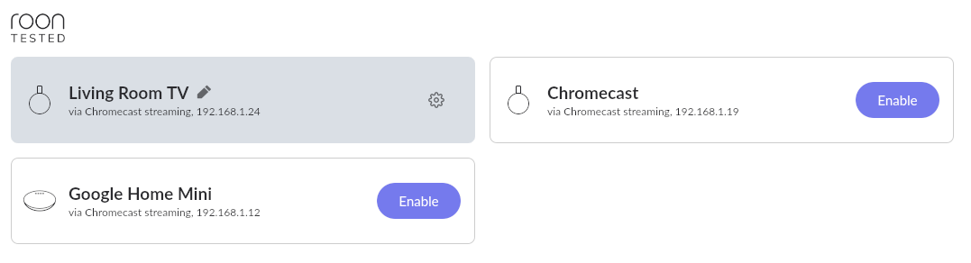 Chromecast enabled online sites